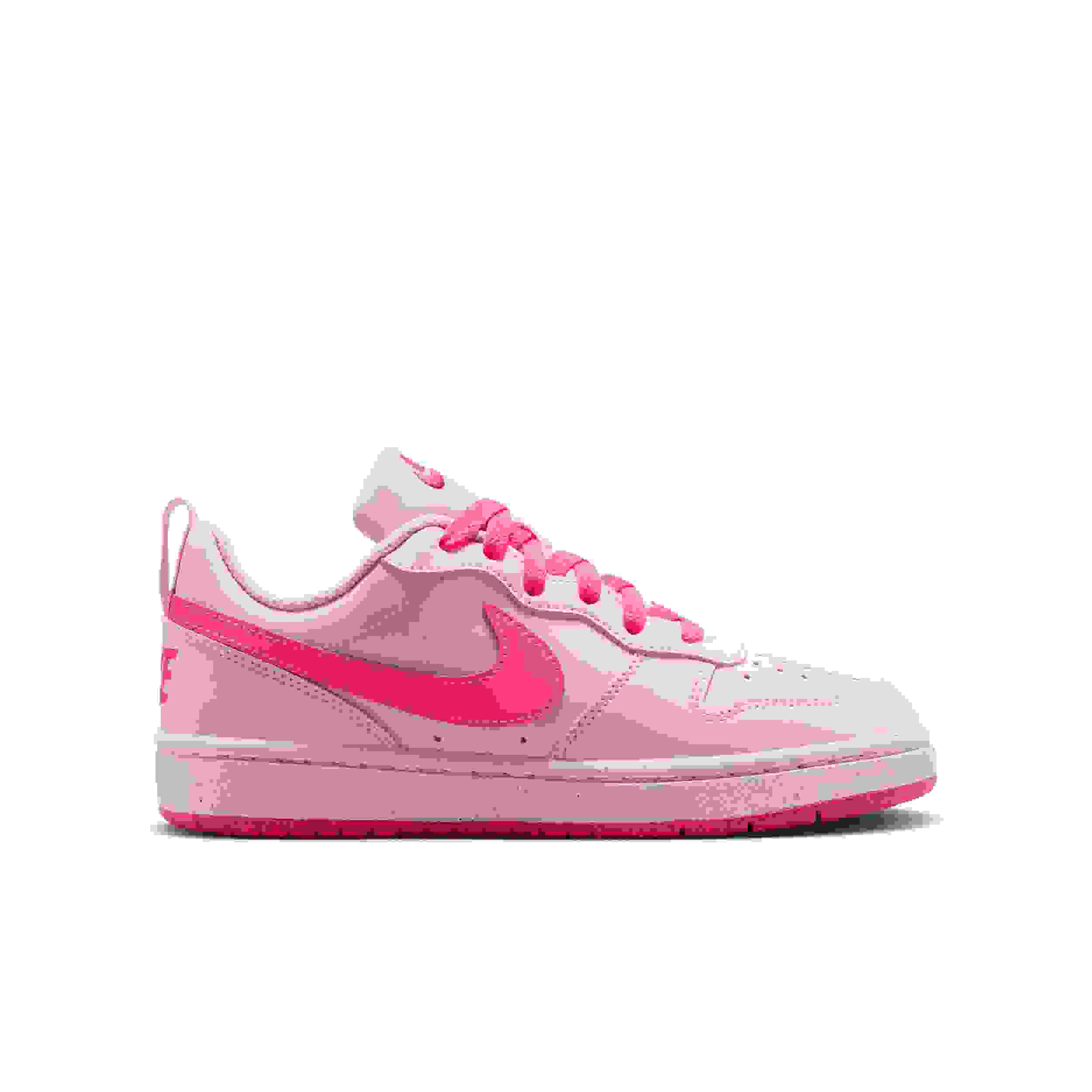 Nike Court Borough Low Recraft Grade School Girls' "Pink Foam/White/Hyper Pink" Shoe